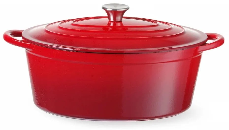 Indukciós tűzhelyhez alkalmas öntöttvas edény fedővel 6,88 l – Hendi