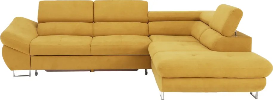 Sarokülőgarnitúra, mustár, jobbos, FABIA