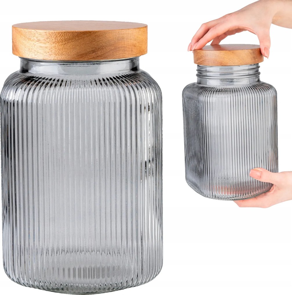 Cukortartó Liszt Dió Kávé 3 L Légmentesen Záródó Tégely Csavaros Kupakkal