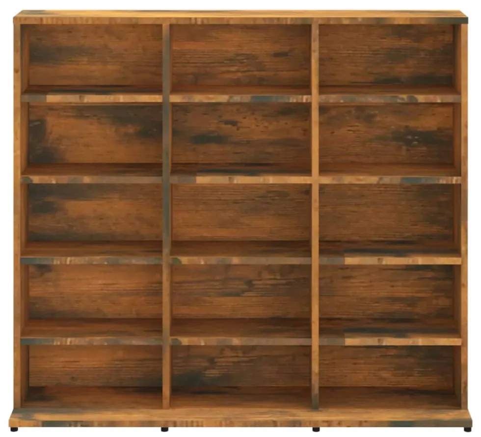 füstös tölgy színű szerelt fa CD-szekrény 100 x 23 x 89,5 cm