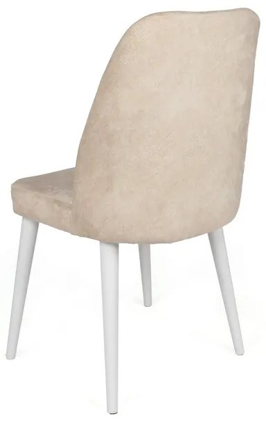 Dallas Beige and White étkezőszék szett, 4 db