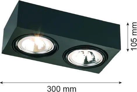 ARGON 617 RODOS Kocka Mennyezeti Lámpa Fekete G9 IP20