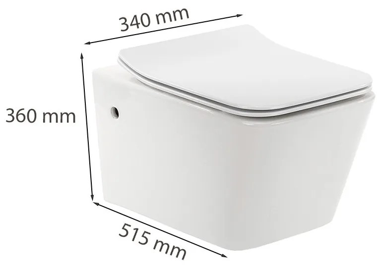 Tina fali rimless WC soft close ülőkével