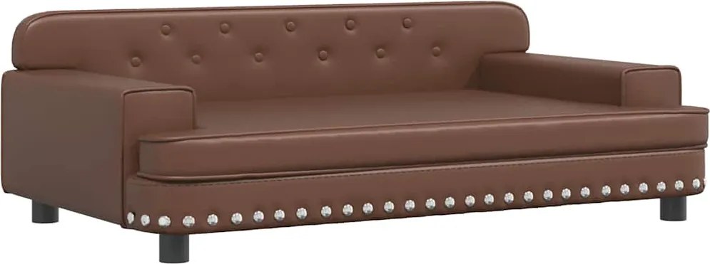 vidaXL barna gyerek műbőrkanapé 90 x 53 x 30 cm