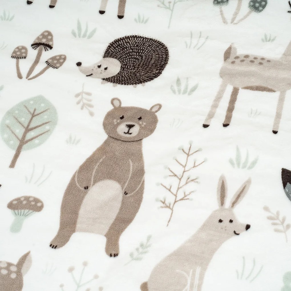 4Home Nordic friends gyerek mikroflanel ágyneműhuzat 140 x 200 cm, 70 x 90 cm