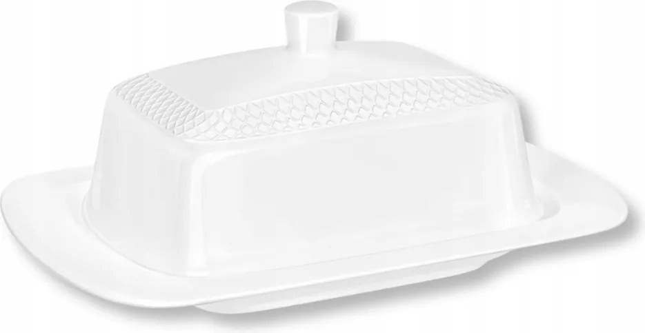 Fehér porcelán vajtartó Fedővel Wilmax vajtartó