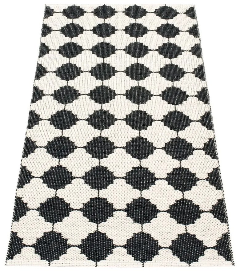 Fekete-fehér kültéri-beltéri futószőnyeg 70x150 cm Marre Black Coral – Pappelina