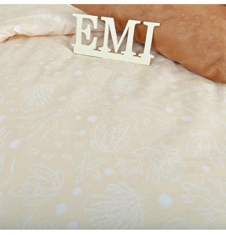 EMI Sea krémszínű pamut ágyneműhuzat