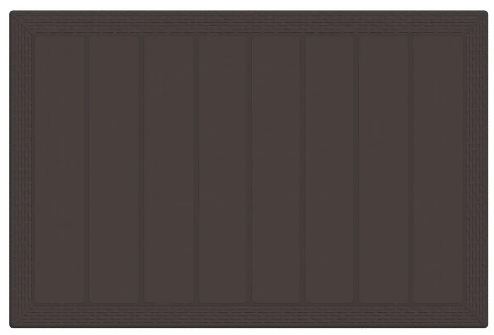5 darabos kerti étkezőszett párnákkal Brown Poly Rattan