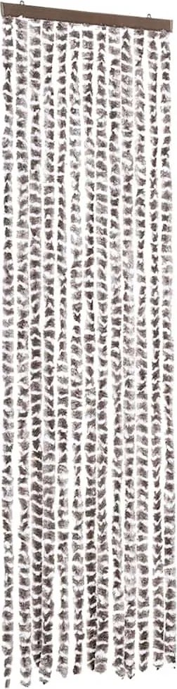 vidaXL tópszínű és fehér zsenília rovarfüggöny 56 x 200 cm