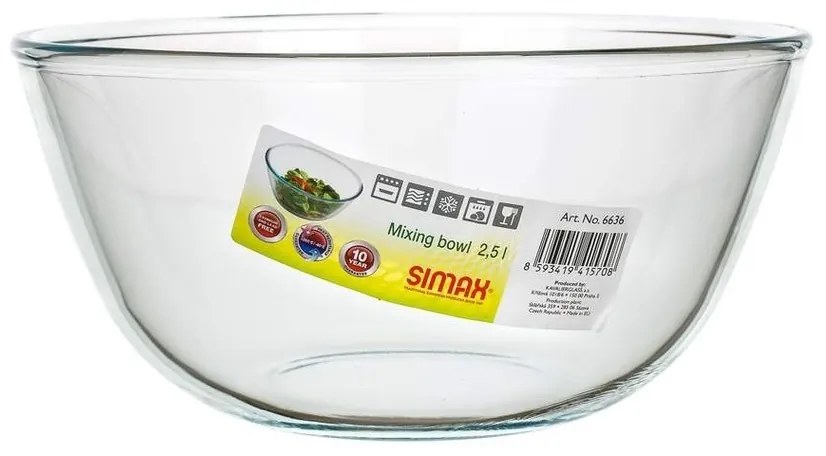 Simax üveg sütőtál 23 cm, 2,5 l