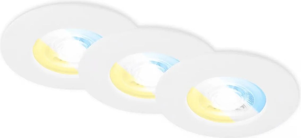Briloner 7605036-SZETT 3xLED fürdőszobai süllyesztett mennyezeti lámpa 3xLED/4,9W/230V IP44 fehér