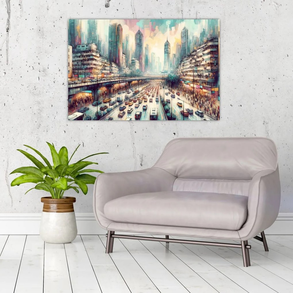 Kép - Városi élet (90x60 cm)