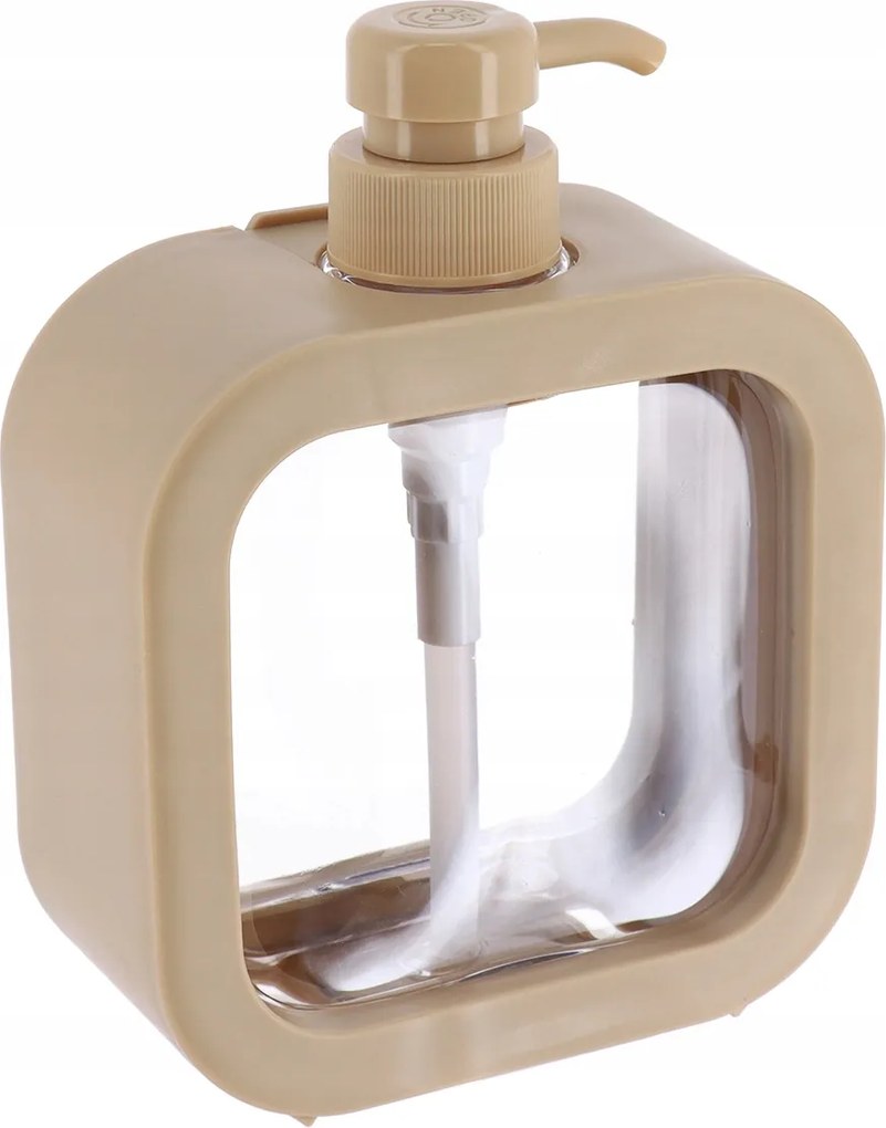 Szappanadagoló bézs 500 ML Creamy modern átlátszó fürdőszobai