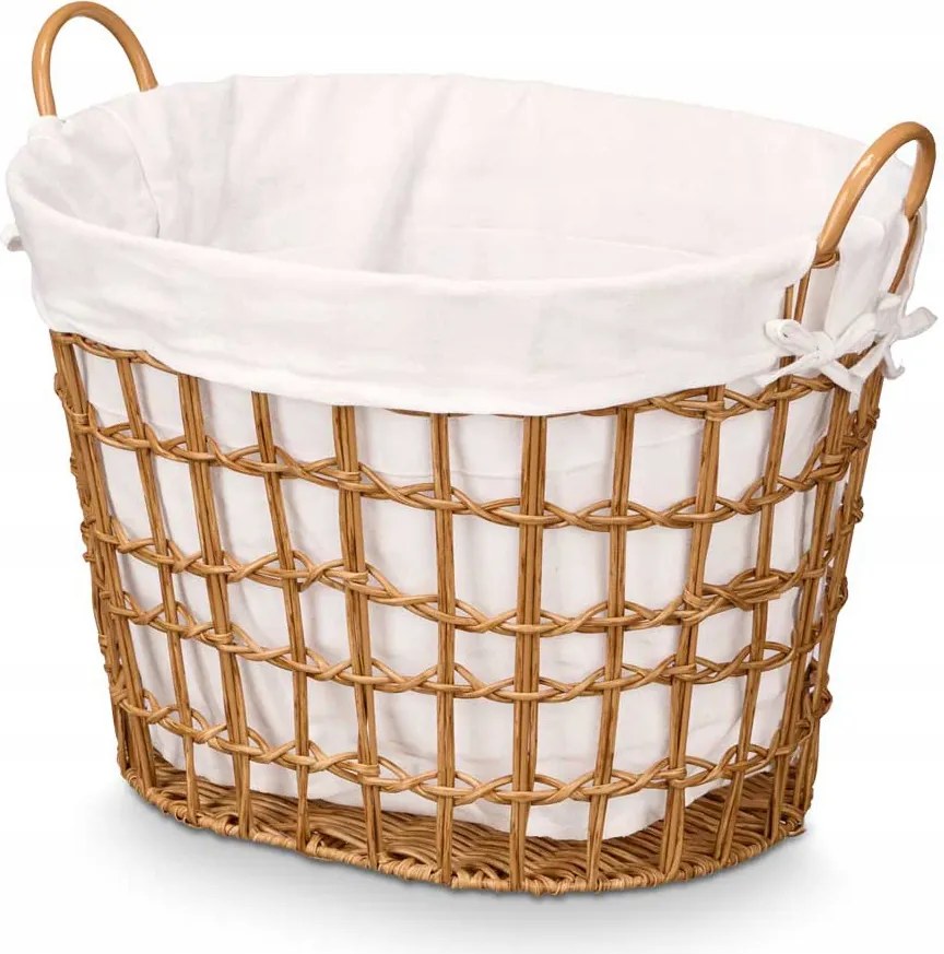 Fonott Szennyestartó Kosár Fogantyúkkal Műanyag 43X56X40 CM Barna