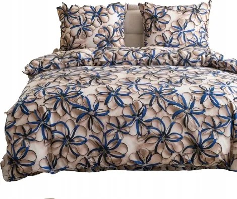 Ágynemű garnitúra 140x200 Pamut szatén 70x80 párnahuzat Puha Mintás