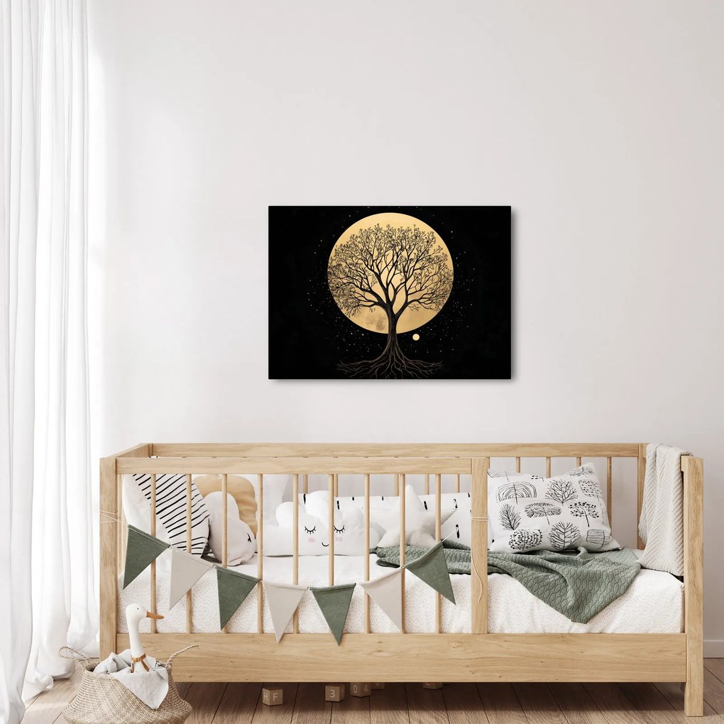 Kép – Fa arany teliholdban I. (70x50 cm)