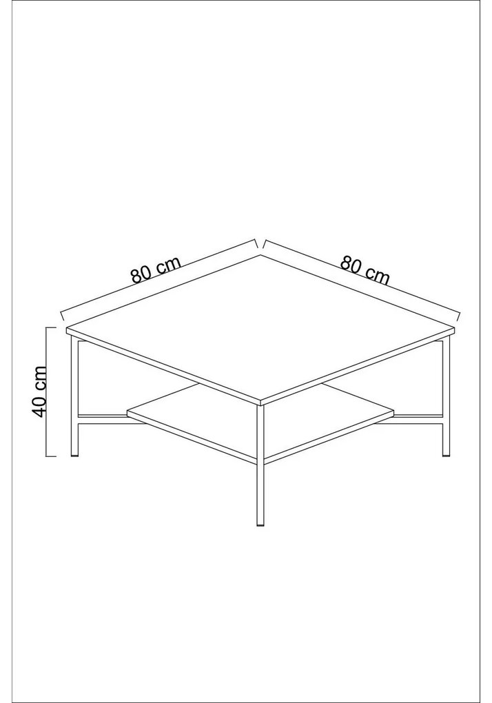 Gold Line White dohányzóasztal