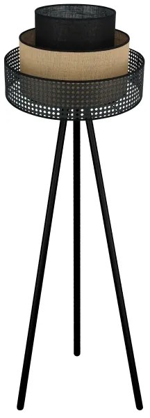 Brilagi - Állólámpa DAKOTA LUNETA 1xE27/15W/230V fekete/rattan