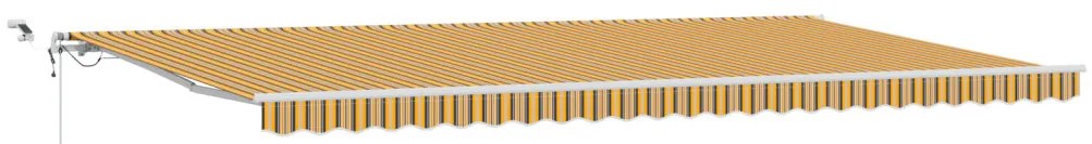 Automata Behúzható Napellenző LED Multicolour Csíkkal 600x350 cm