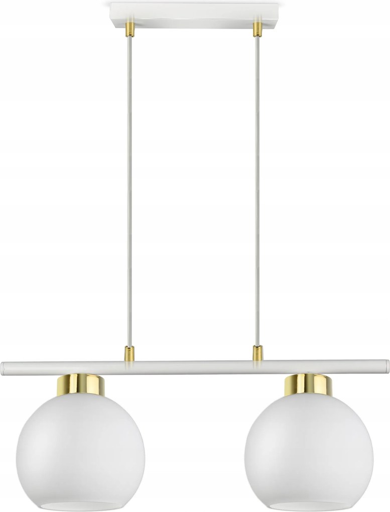 Mennyezeti Függő Lámpa Csillár Fehér Üveg Gömbök White Glass BZR2 Led E27