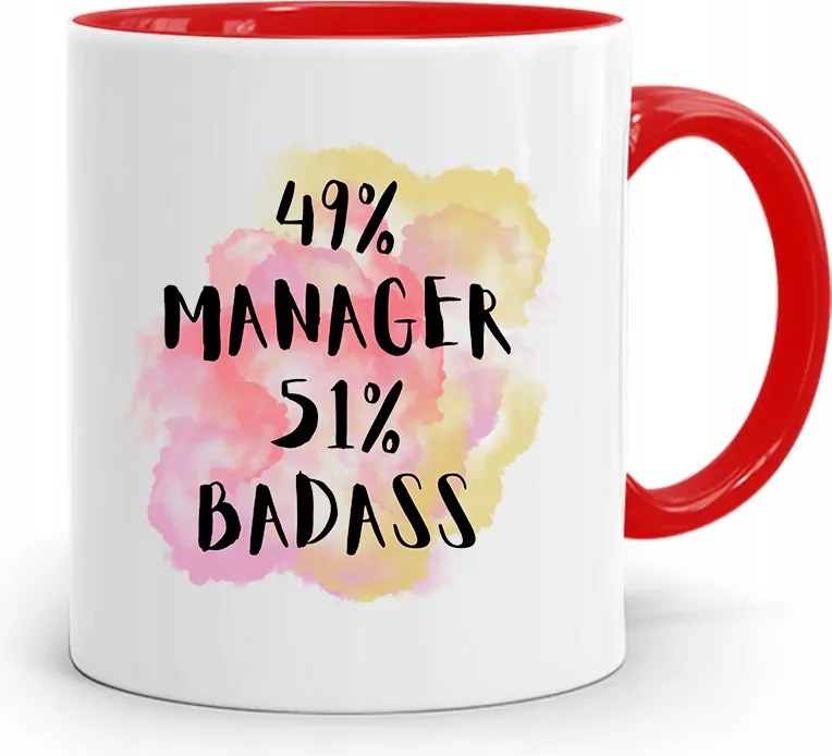 Menedzser Bögre Piros Ajándék fényképes nyomtatással