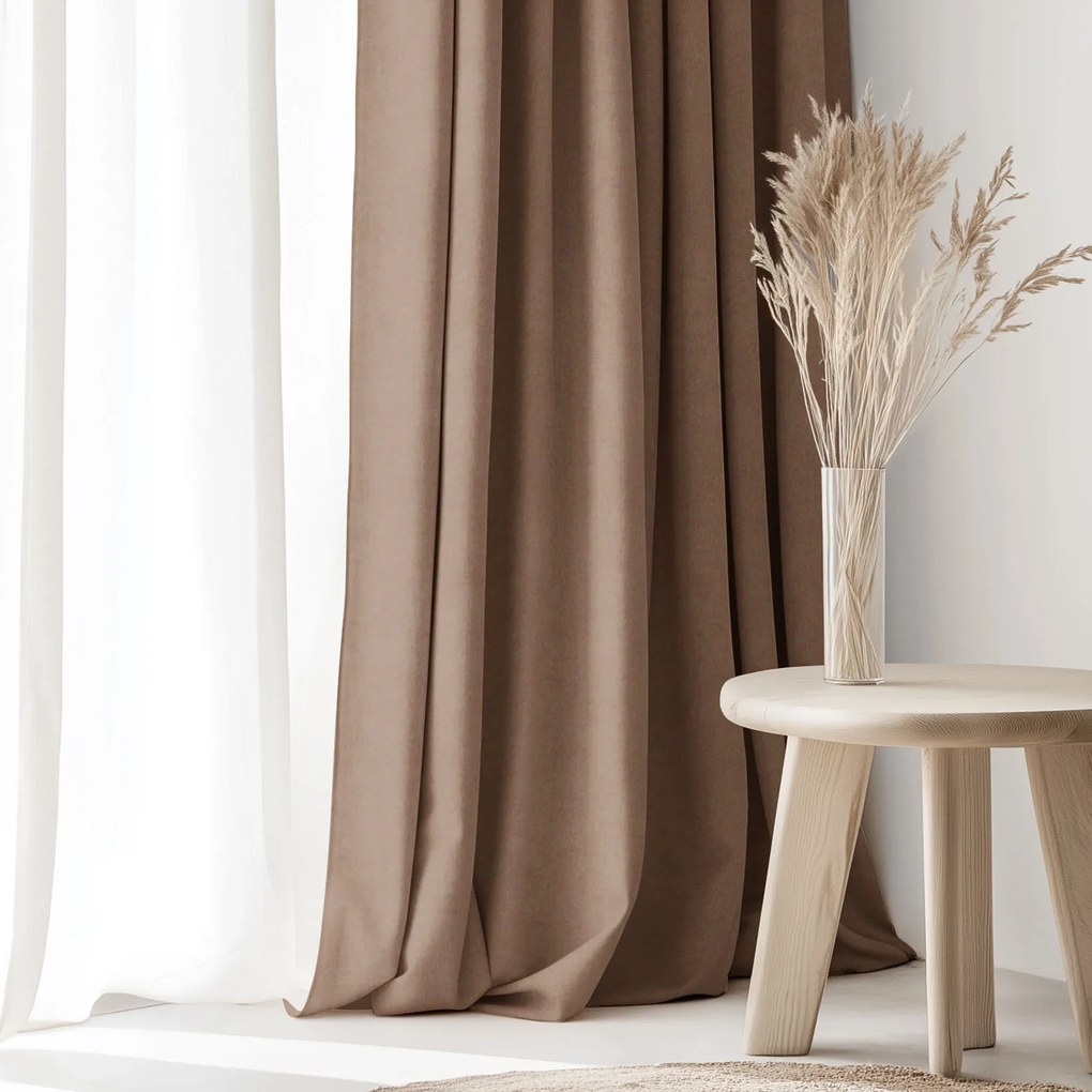 Goldea marbella dekoratív drapéria - mokka 180x135 cm