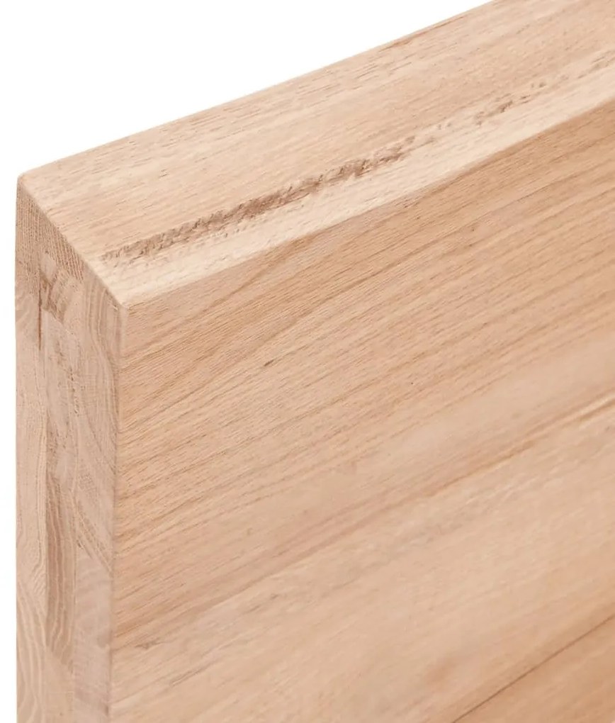 világosbarna kezelt tömör tölgyfa fali polc 220 x 60 x (2-6) cm