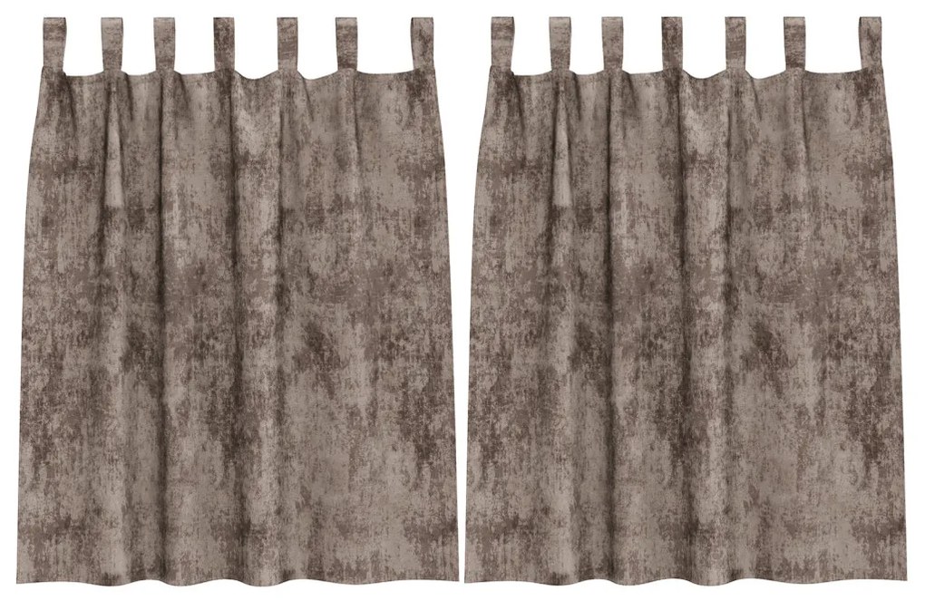 Bársony függönyök 2 db Gombfüggönyök Kávézó 140x140 cm