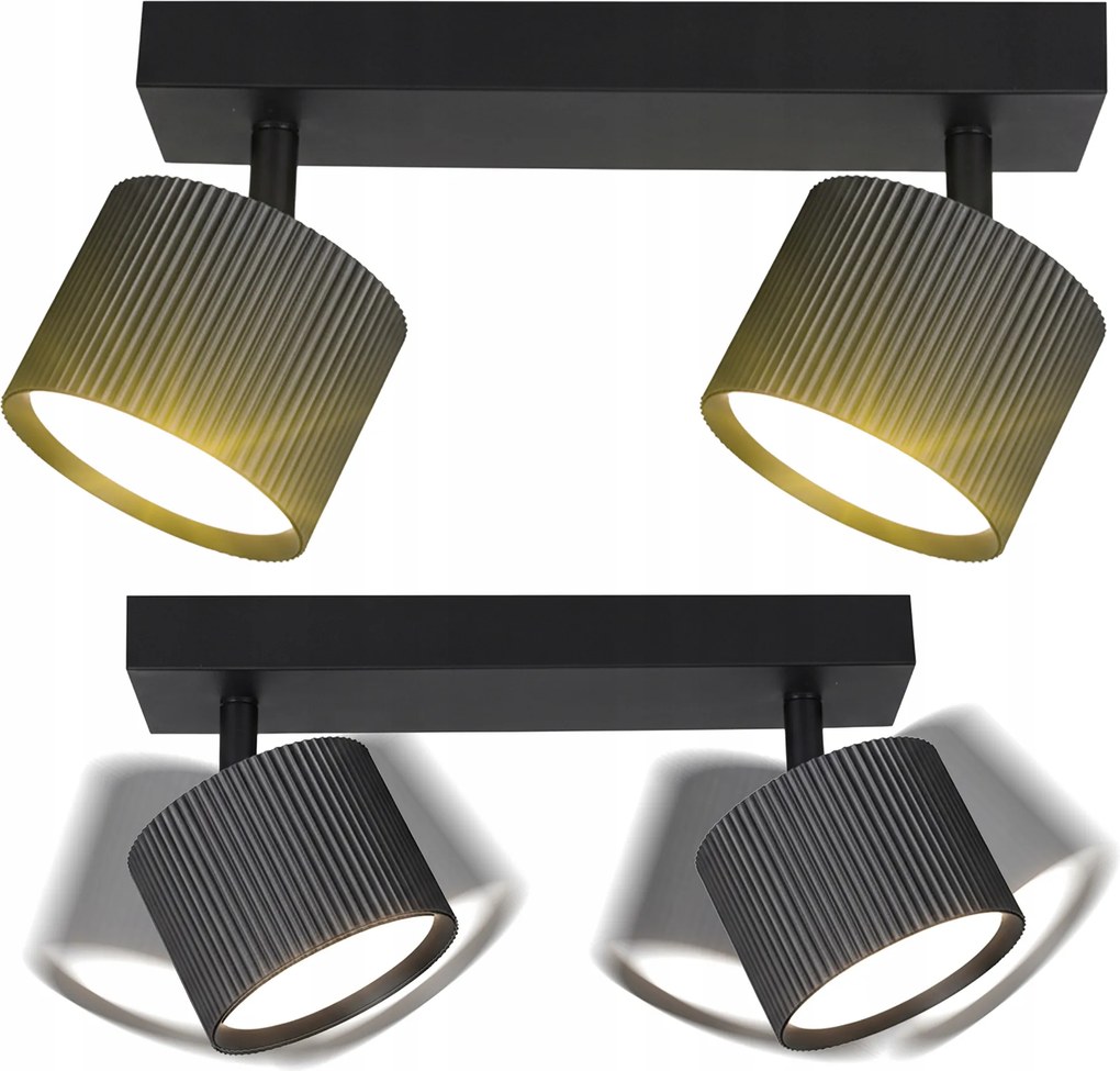 Mennyezeti Lámpa Led fali spot mozgatható 2x GX53 lámpatest fekete