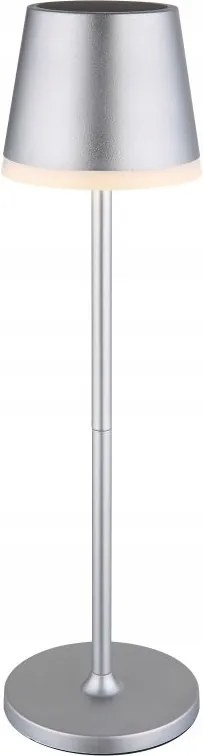 LED-es napelemes kerti lámpa Solar 36637SM ezüst 41 cm Globo Lighting