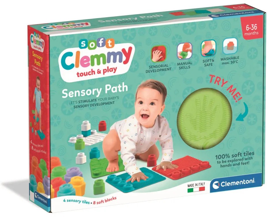 Színes Clemmy Touch &amp; Play készségfejlesztő babajáték Clementoni