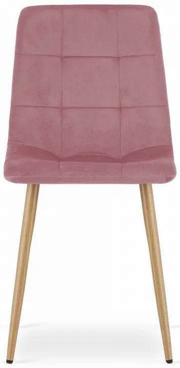 Rózsaszín bársony szék KARA
