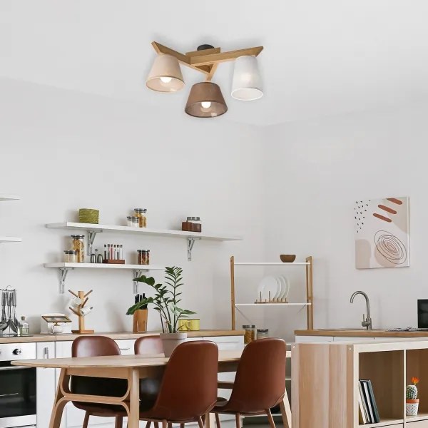 Mennyezeti csillár ANTONIO 3xE14/40W/230V tölgy