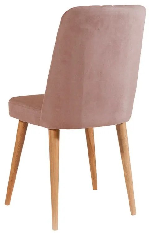 Világos rózsaszín bársony étkezőszék Stormi Sandalye – Kalune Design