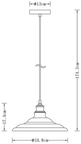 Lámpa Mennyezeti lámpatest LORET L,9790,AC220-240V,50/60Hz,1*E27,max.40W,Átmérő 34,8cm,IP20,egyes,szürke