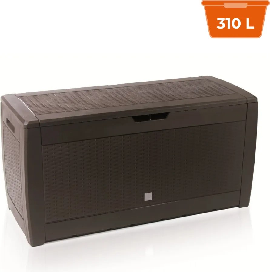RATO tárolódoboz, 310L, 119x48x60 cm, barna Prosperplast