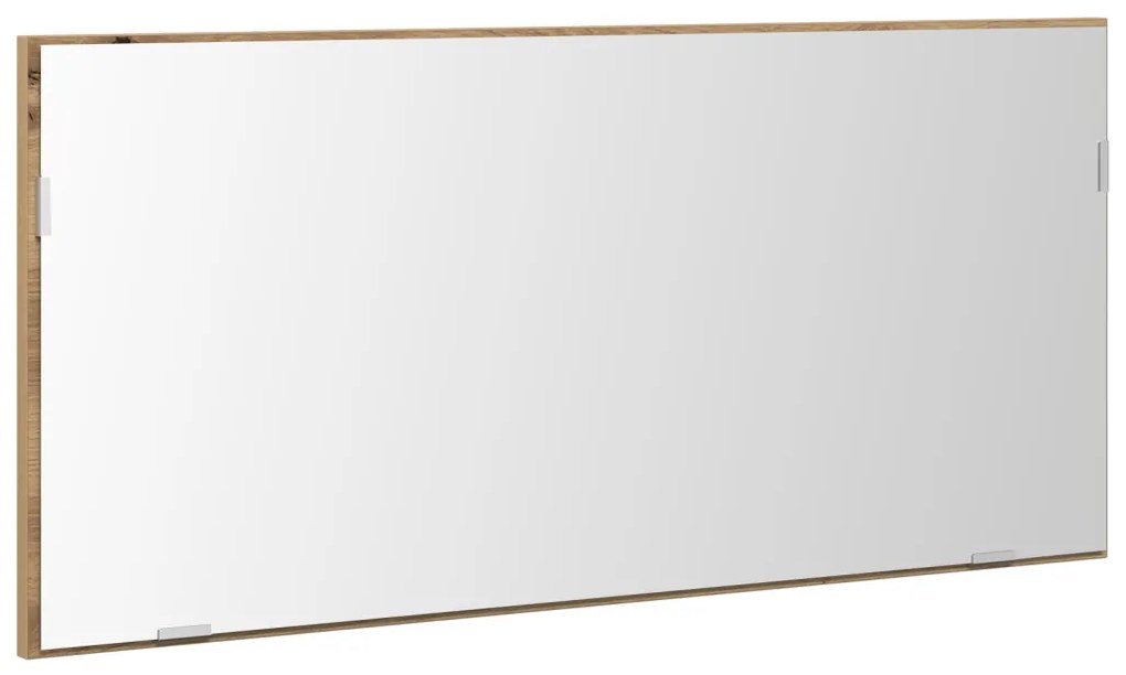 Fürdőszoba tükör szekrény LED világítással Mestergerenda tölgy 80x37 cm