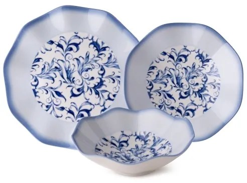24 darabos kék porcelán étkészlet