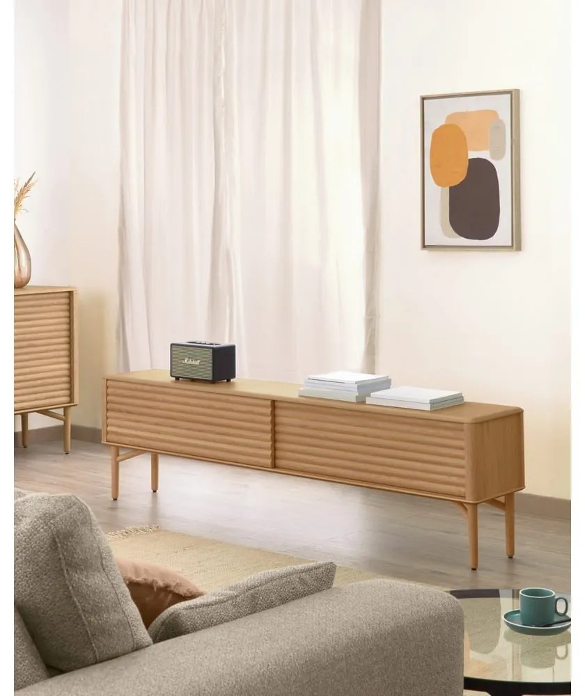 Lenon TV-állvány tölgyfa dekorral - Kave Home