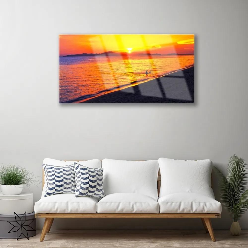 Akrilkép Sun Sea Beach Landscape 100x50 cm