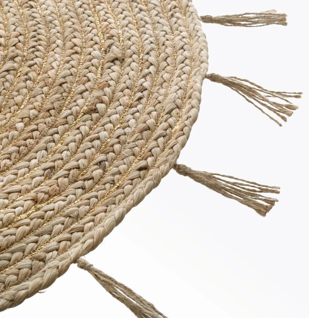 COZY LUREX kerek juta szőnyeg 80 cm
