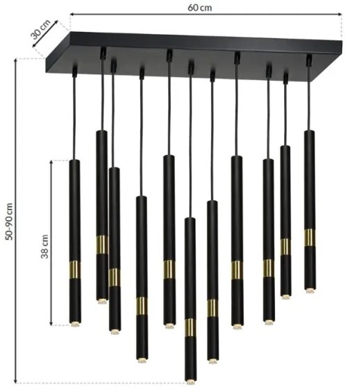 csillár MONZA 11xG9 / 7W / 230V