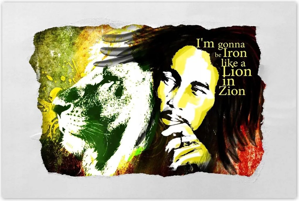 Poszterek 60x40 Bob Marley Lion in Zion
