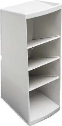 Asztali rendező, multifunkciós, 4 rekeszes, 8x23x11 cm, EXACOMPTA Autentik, fehér (EX68113D)