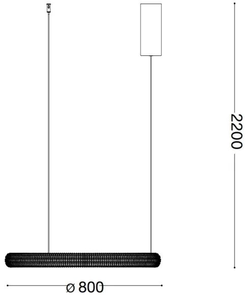 Ideal Lux - LED Csillár zsinóron MIRACLE LED/45W/230V átm. 80 cm CRI 90 matt króm
