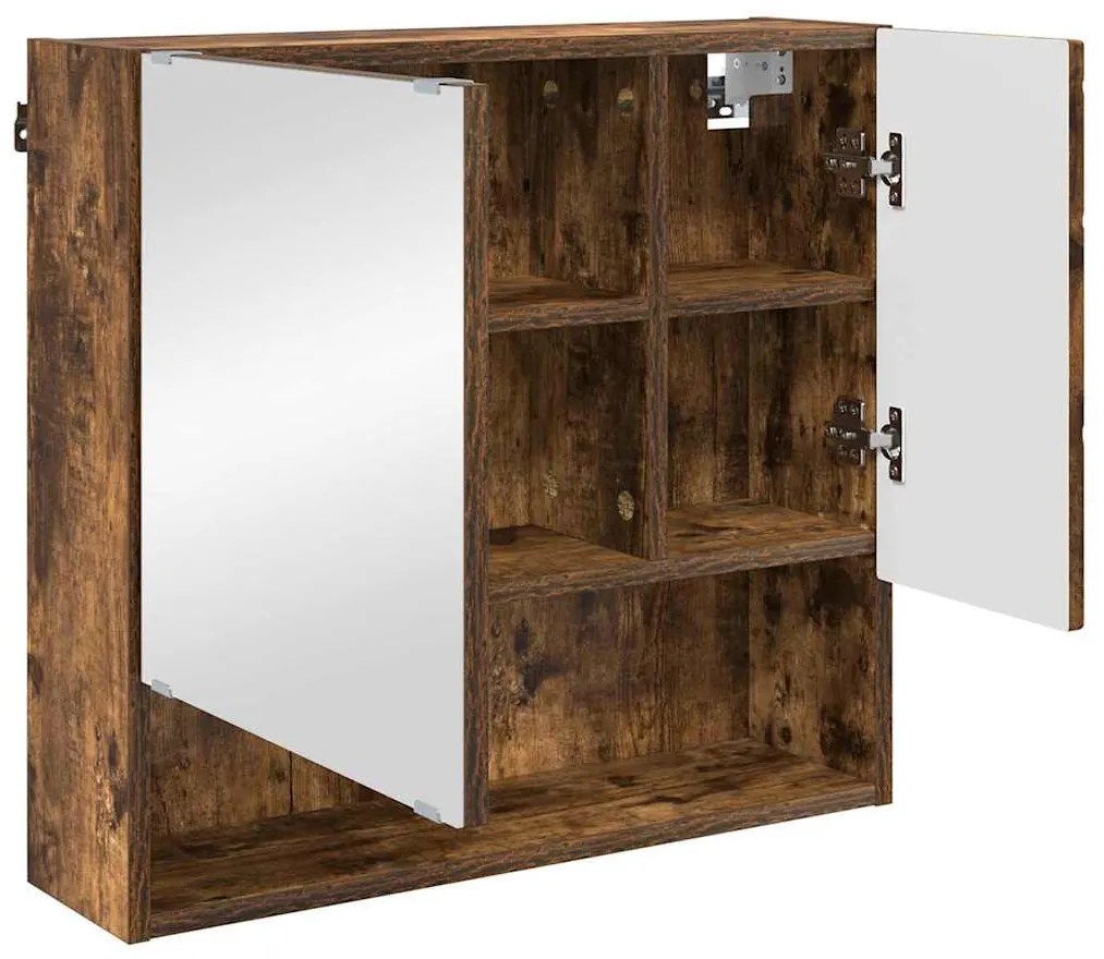 Fürdőszoba bútor szett 3 pcs Füstölt tölgy 61 x 35 x 64 cm