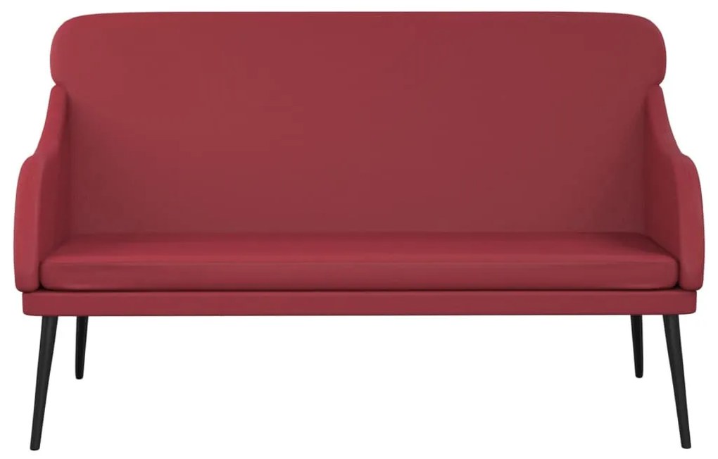 bordó műbőr pad 110 x 76 x 80 cm