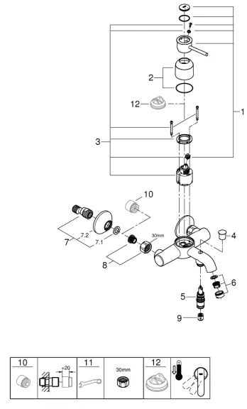 GROHE 23787000 - START CLASSIC DN 15 kádcsaptelep fényes króm