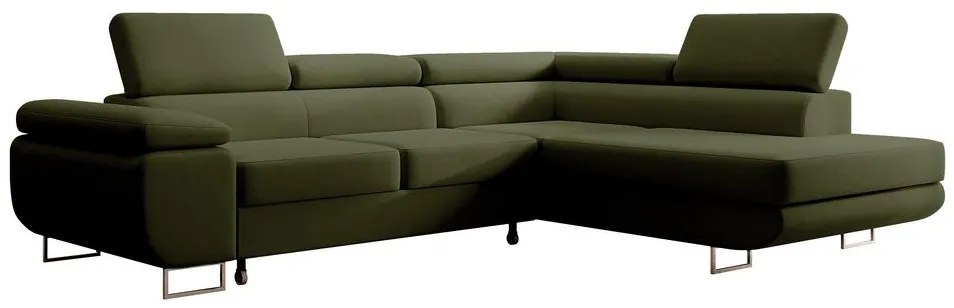 Sarokkanapé Stiletto (J) (zöld + ezüst). 1099713